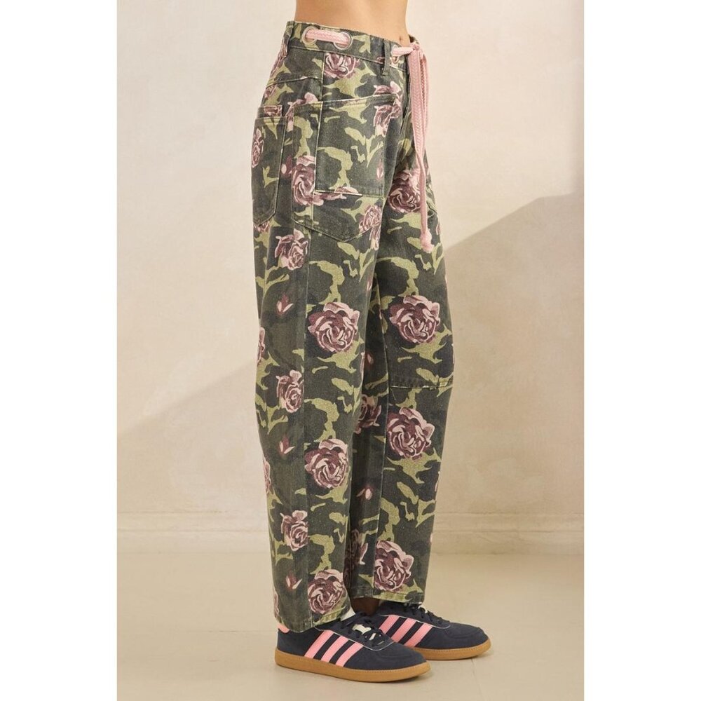 CAMO FLORAL BELTED JEAN S-L - Picture 2 of 3